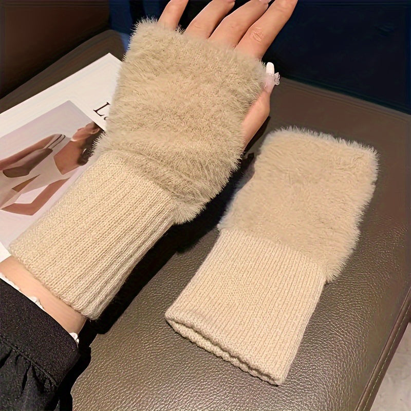 Einfarbige Warme Handschuhe