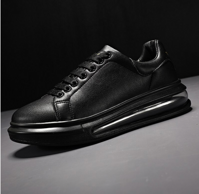 AeroFlex - Schwarze Luxus-Sneakers mit Luftpolstersohle