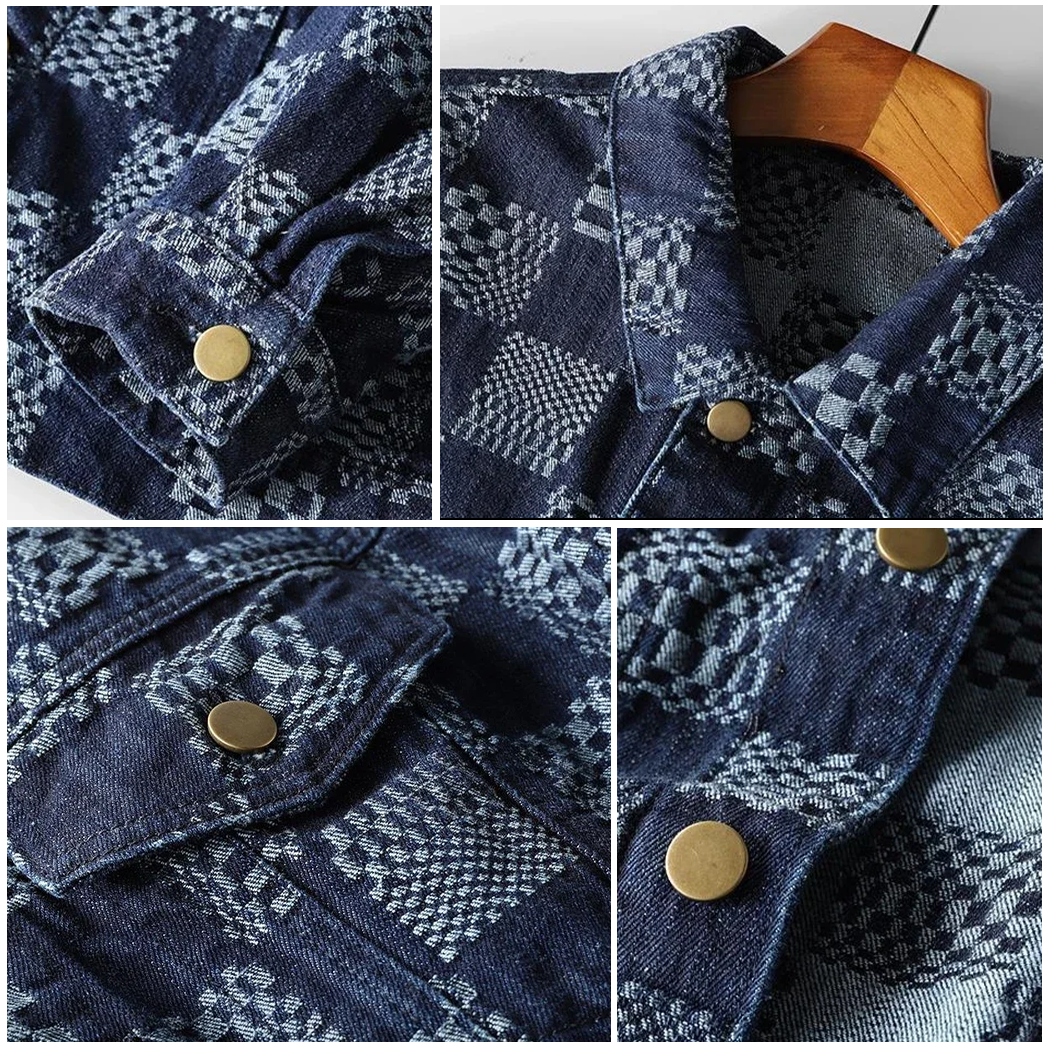 Lucianno™ -  Patchwork-Jeanshemd